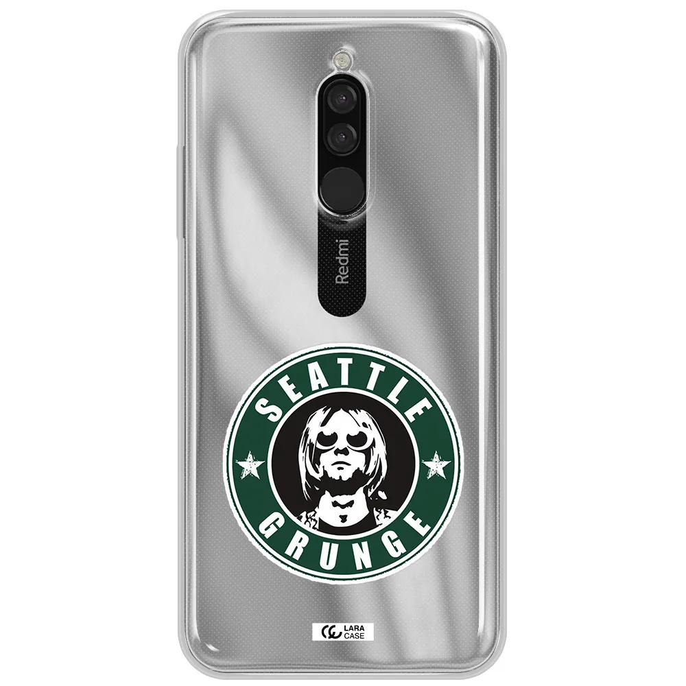 A Logo With A Man Wearing Sunglasses Xiaomi Redmi 8 Clear Tpu Case