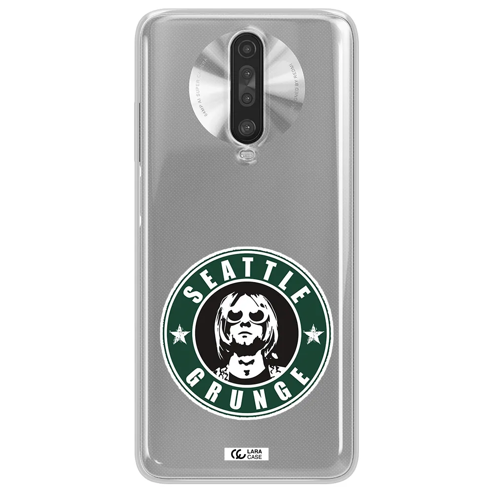 a logo with a man wearing sunglasses Xiaomi Redmi K30 Clear TPU Case
