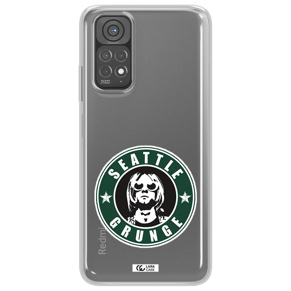 a logo with a man wearing sunglasses Xiaomi Redmi Note 11 Clear TPU Case