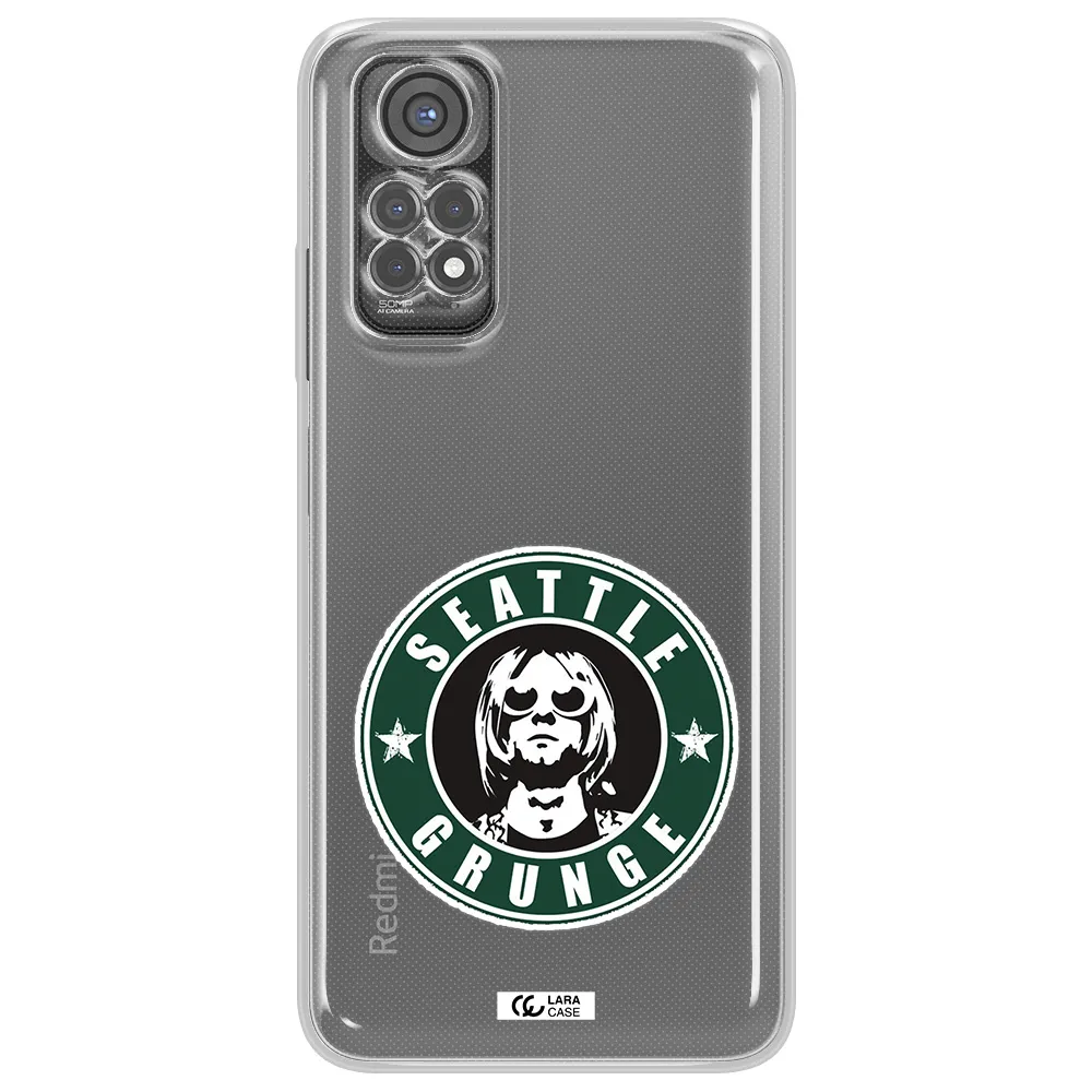 A Logo With A Man Wearing Sunglasses Xiaomi Redmi Note 11S Clear Tpu Case