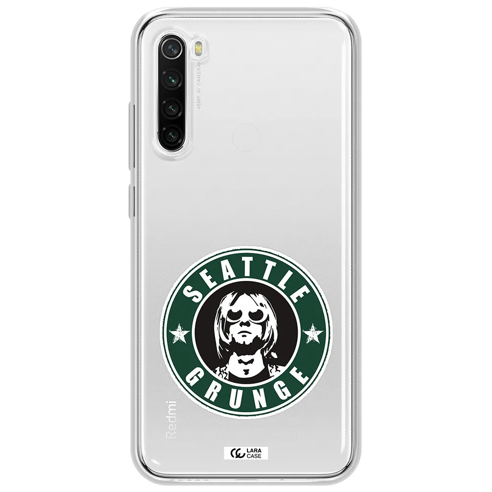 A Logo With A Man Wearing Sunglasses Xiaomi Redmi Note 8T Clear Tpu Case