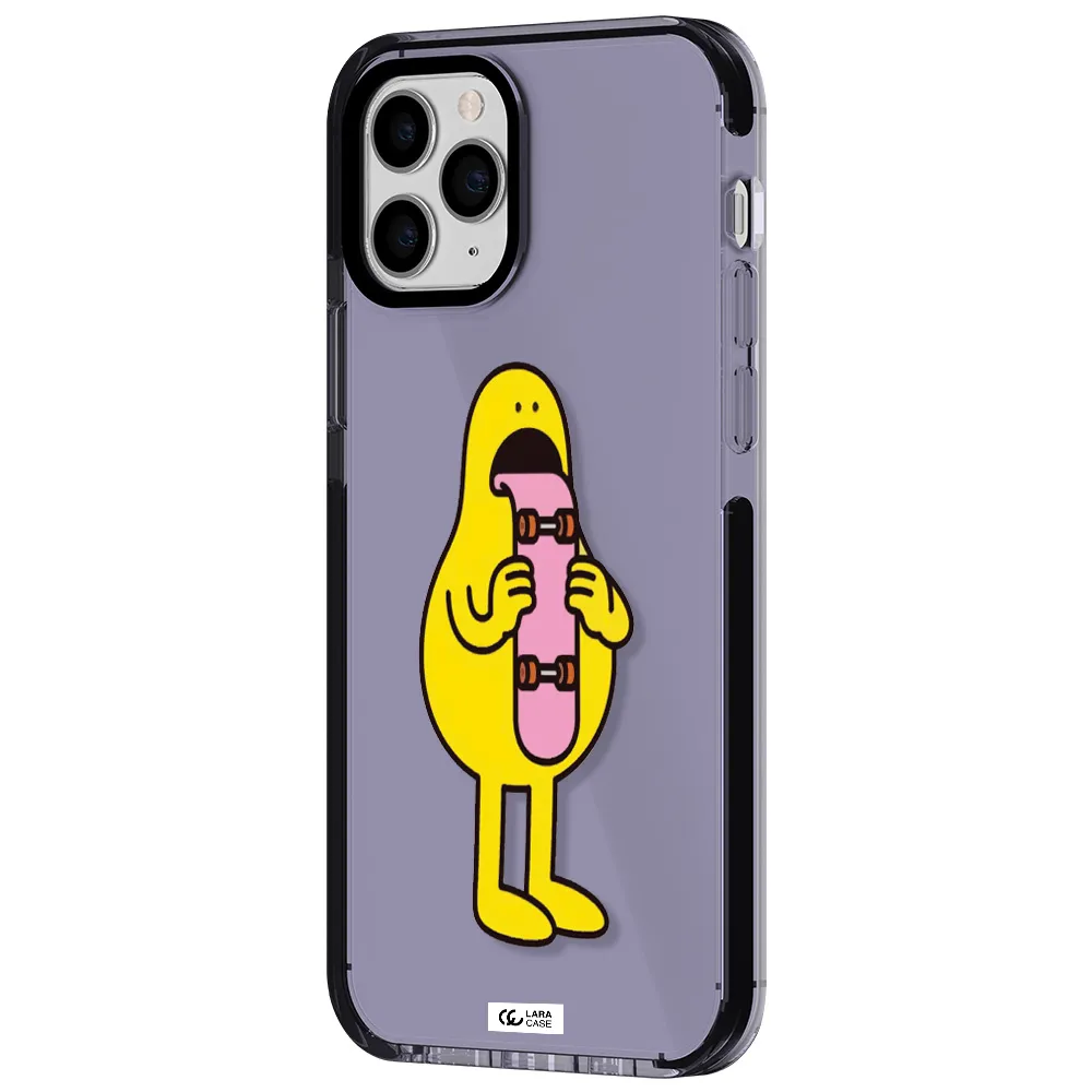 a cartoon character holding a skateboard Apple iPhone 11 pro max impact Lilac Case