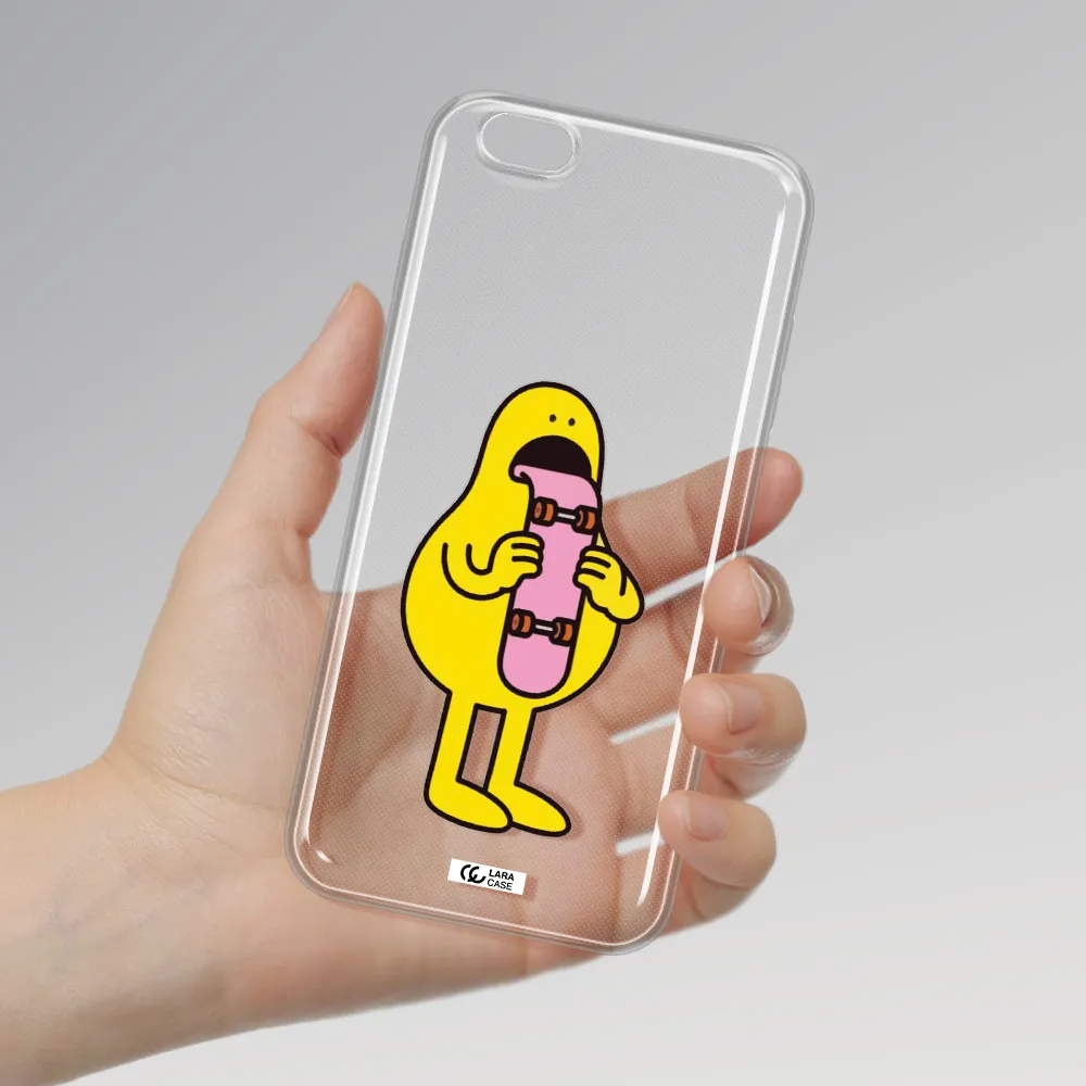 a cartoon character holding a skateboard Apple iPhone 6 s plus Clear TPU Case