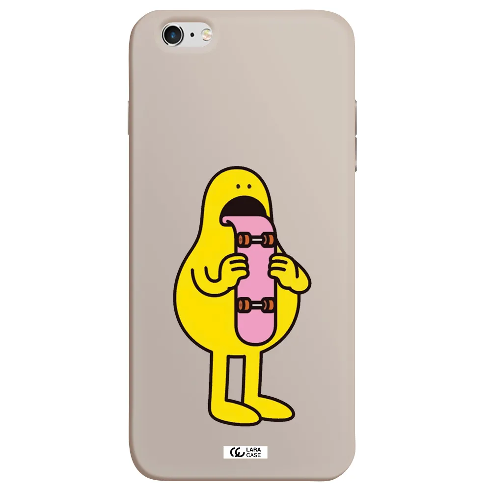 a cartoon character holding a skateboard Apple iPhone 6 s plus Silicone Stone Case
