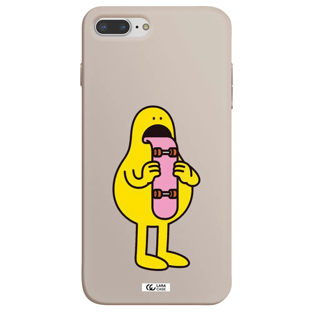 a cartoon character holding a skateboard Apple iPhone 7 plus Silicone Stone Case