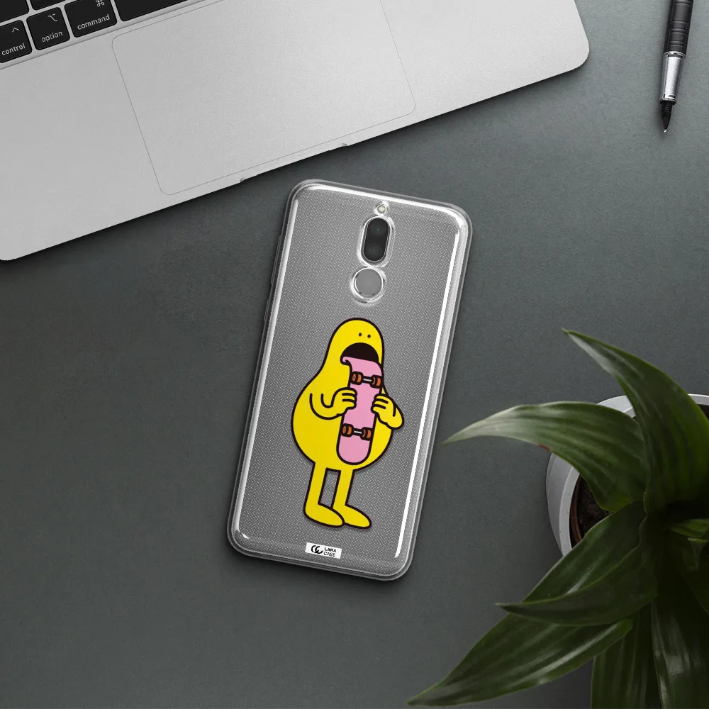 a cartoon character holding a skateboard Huawei Mate 10 Lite Clear TPU Case