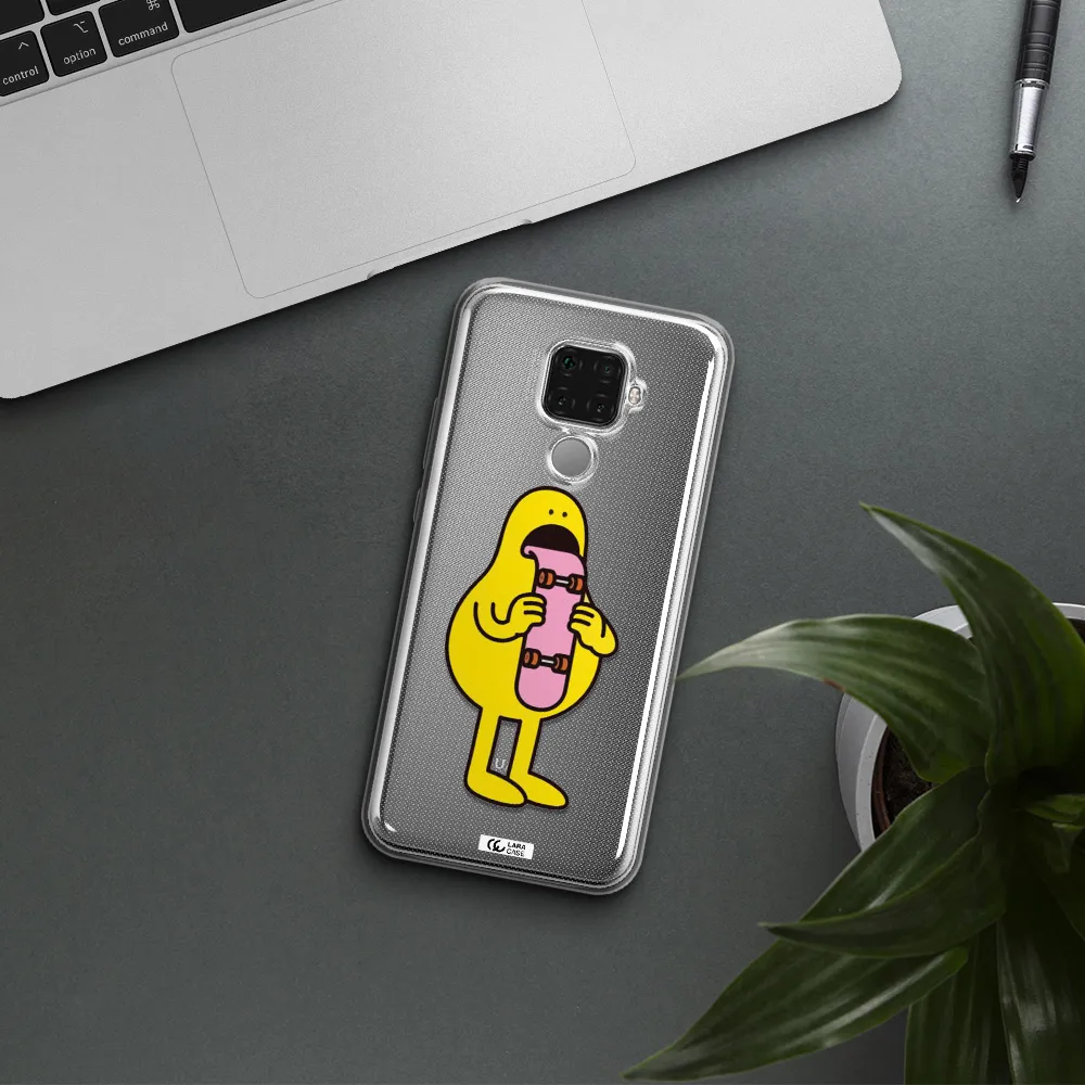 a cartoon character holding a skateboard Huawei Mate 30 Lite Clear TPU Case