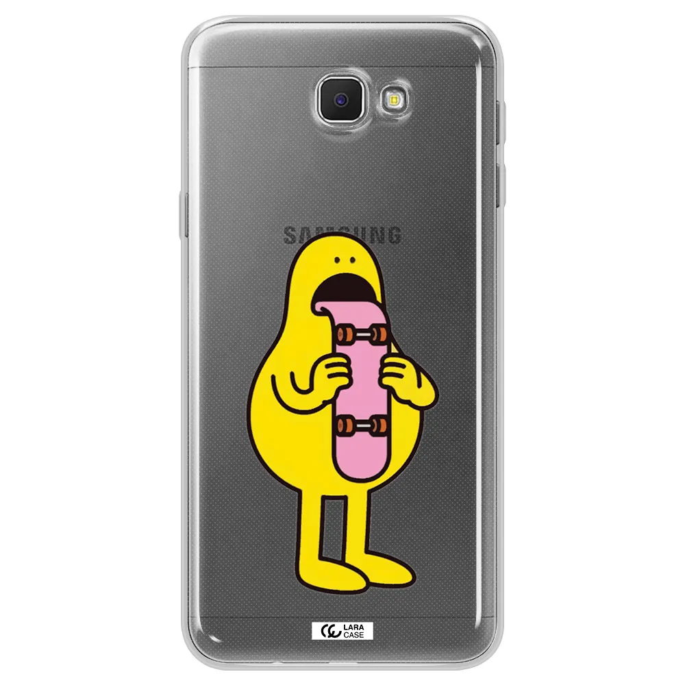 a cartoon character holding a skateboard Samsung J5 Prime Clear TPU Case