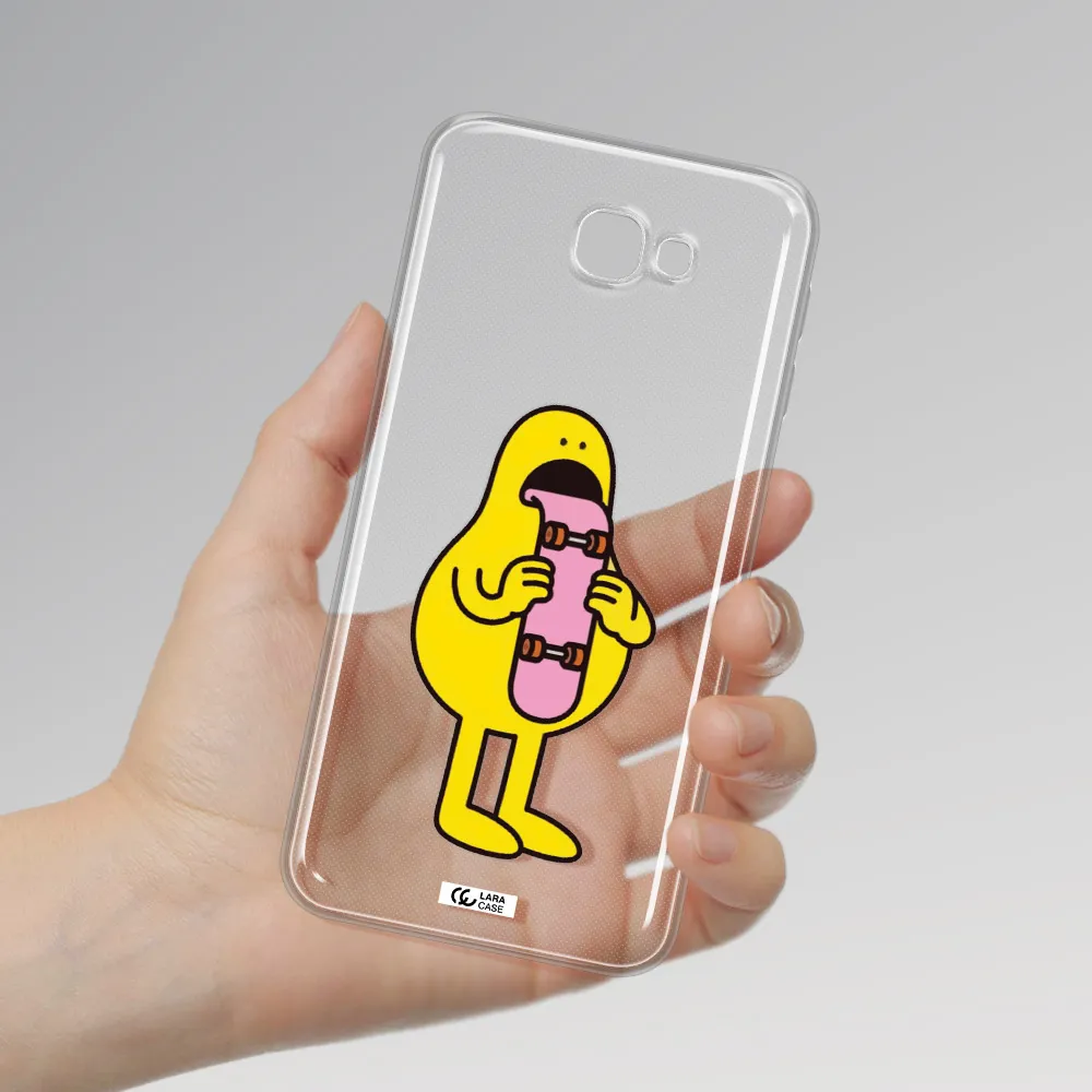 a cartoon character holding a skateboard Samsung J5 Prime Clear TPU Case