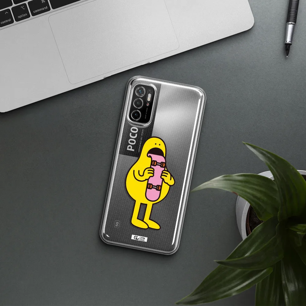 A Cartoon Character Holding A Skateboard Xiaomi Poco M3 Pro Clear Tpu Case