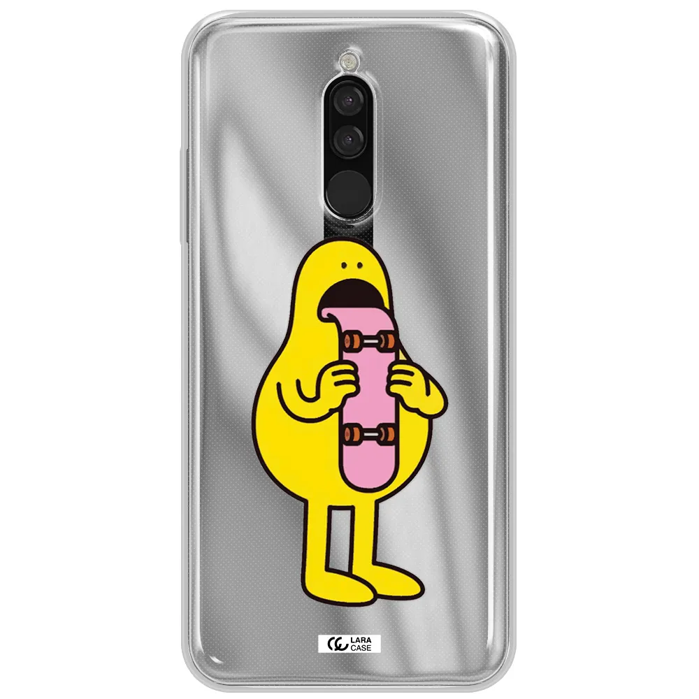 A Cartoon Character Holding A Skateboard Xiaomi Redmi 8 Clear Tpu Case