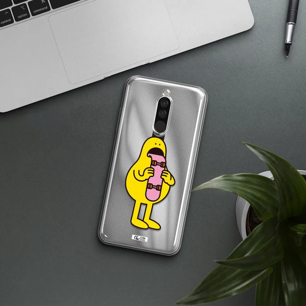 A Cartoon Character Holding A Skateboard Xiaomi Redmi 8 Clear Tpu Case