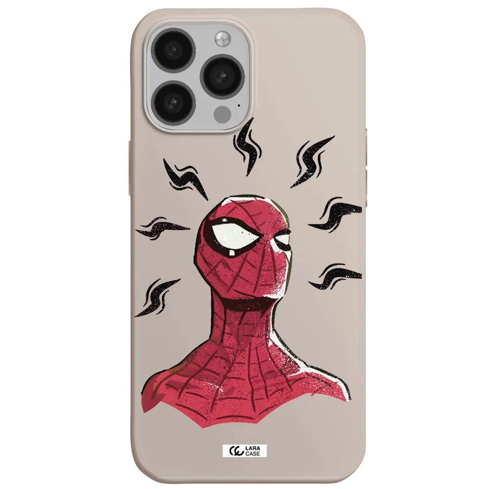 a cartoon of a red spider man Apple iPhone 13 Pro Max Silicone Stone Case