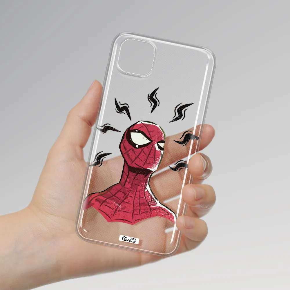 a cartoon of a red spider man Huawei Honor 9S Clear TPU Case