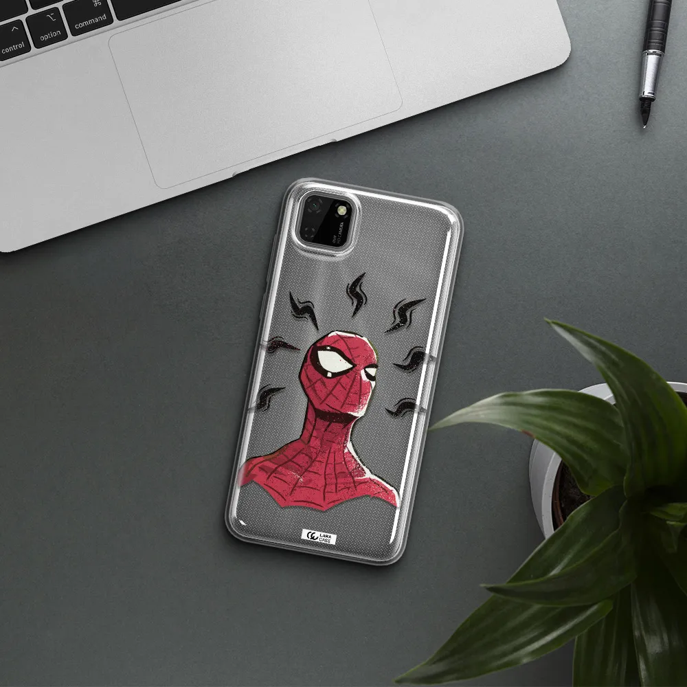 a cartoon of a red spider man Huawei Honor 9S Clear TPU Case
