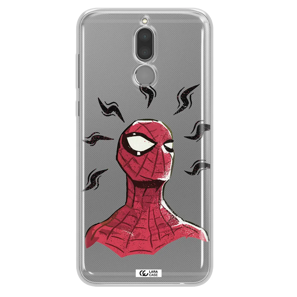 a cartoon of a red spider man Huawei Mate 10 Lite Clear TPU Case