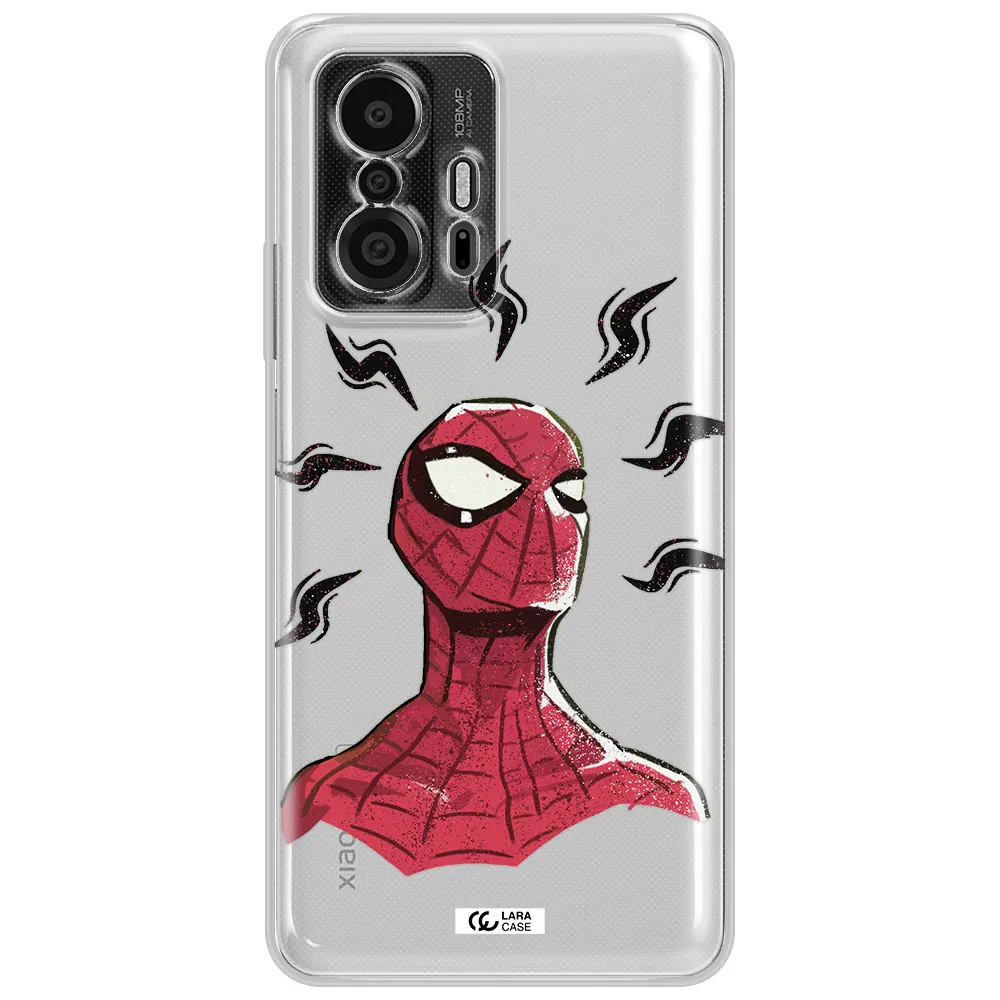A Cartoon Of A Red Spider Man Xiaomi 11T Pro Clear Tpu Case