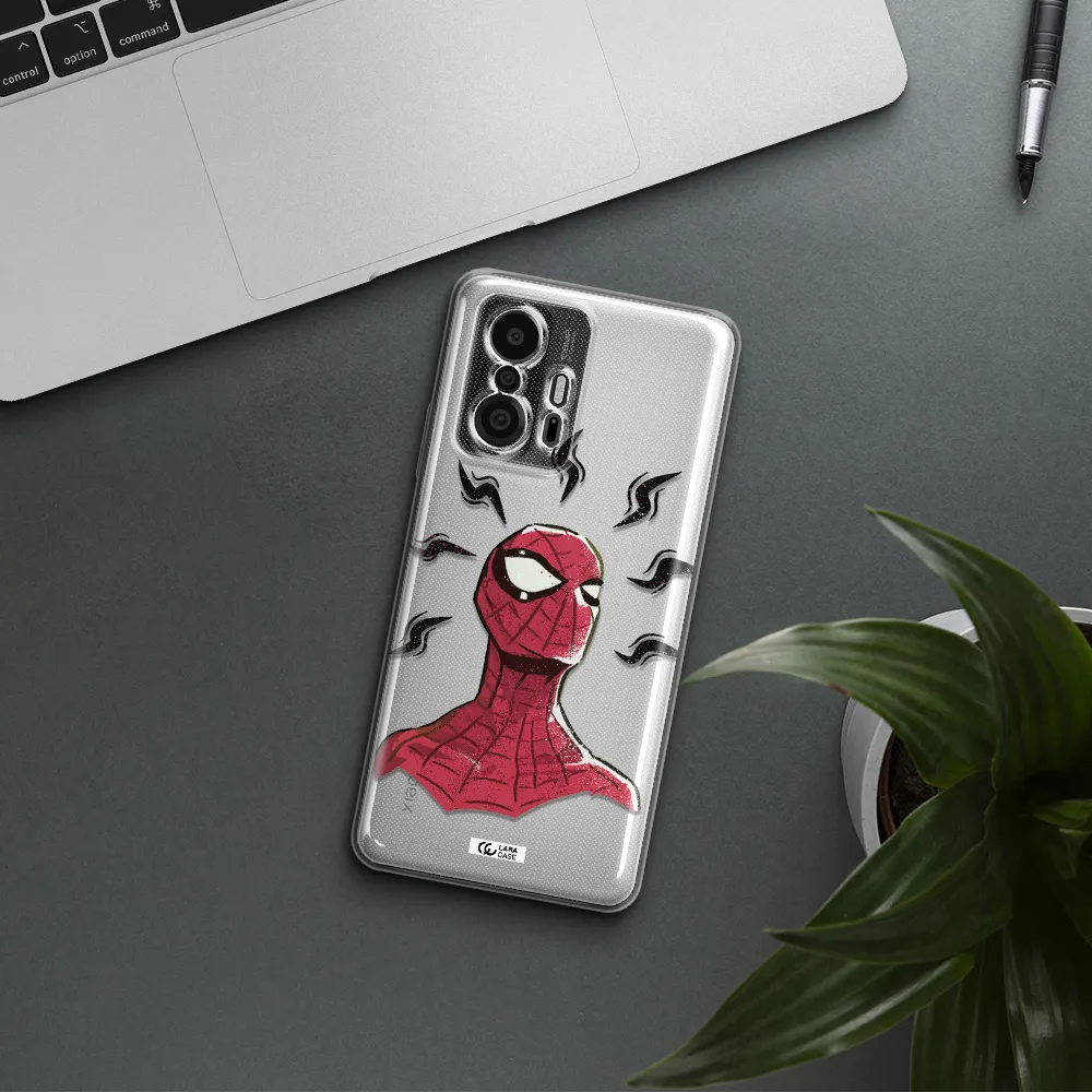 A Cartoon Of A Red Spider Man Xiaomi 11T Pro Clear Tpu Case