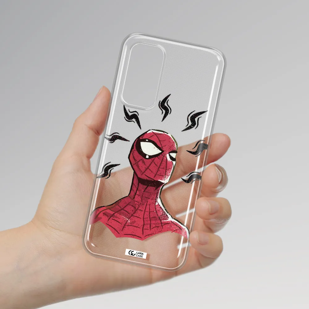 a cartoon of a red spider man Xiaomi Mi 10 T Pro Clear TPU Case