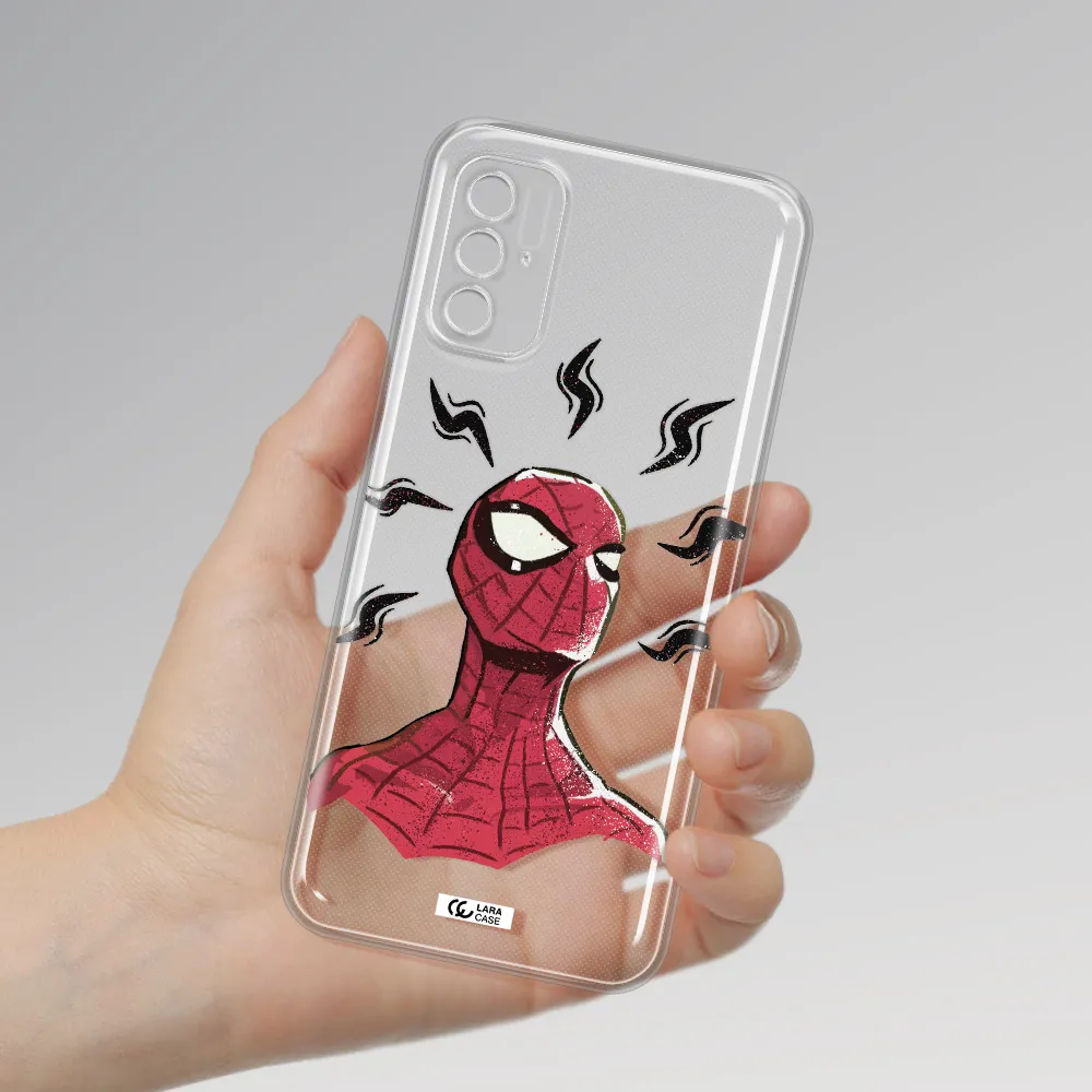 A Cartoon Of A Red Spider Man Xiaomi Poco M3 Pro Clear Tpu Case