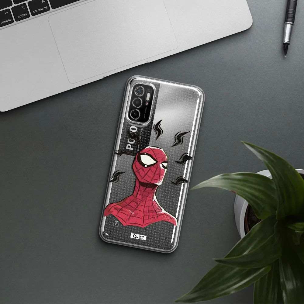 A Cartoon Of A Red Spider Man Xiaomi Poco M3 Pro Clear Tpu Case