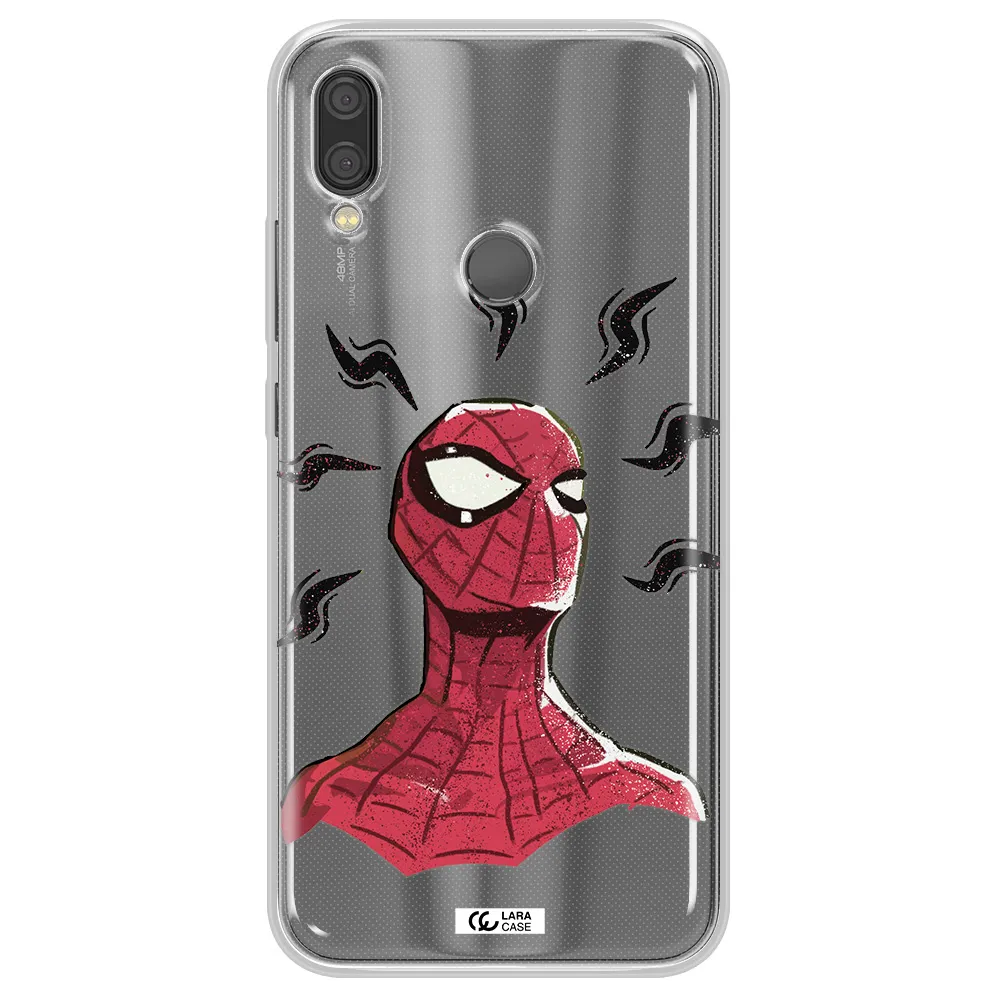 a cartoon of a red spider man Xiaomi Redmi Note 7 Clear TPU Case