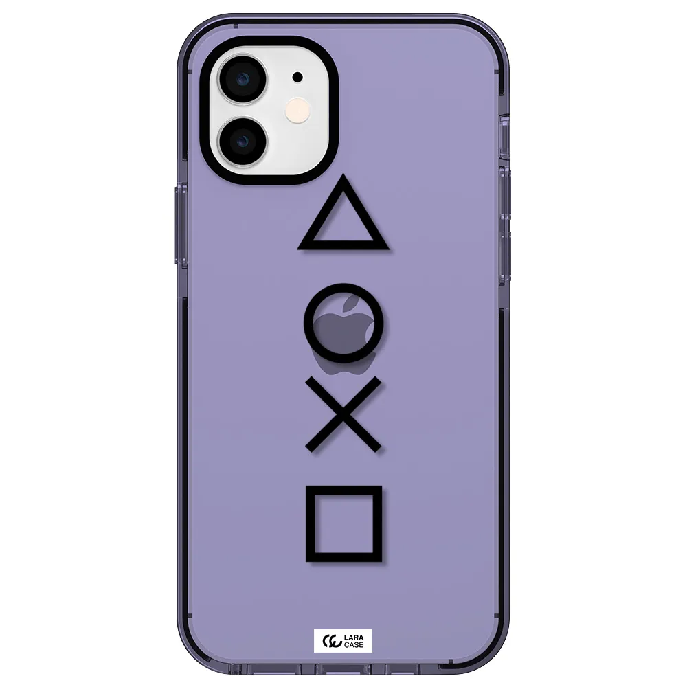 a black and white symbol Apple iPhone 11 impact Lilac Case