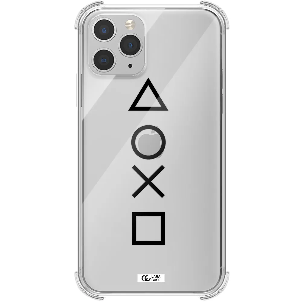 a black and white symbol Apple iPhone 11 pro max Clear PC Case