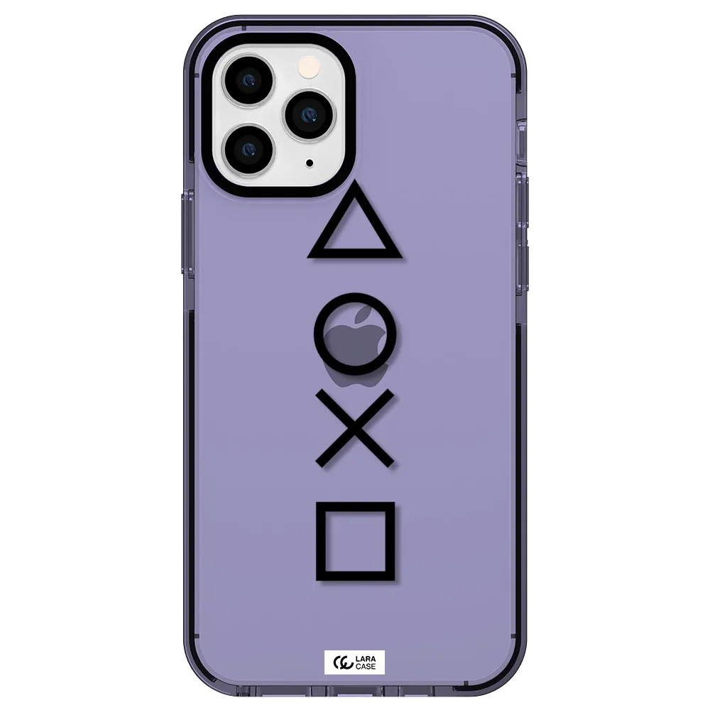 a black and white symbol Apple iPhone 11 pro max impact Lilac Case