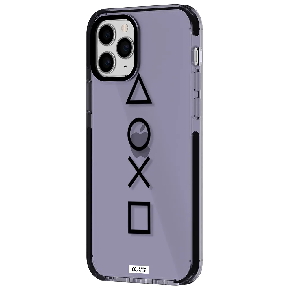 a black and white symbol Apple iPhone 11 pro max impact Lilac Case