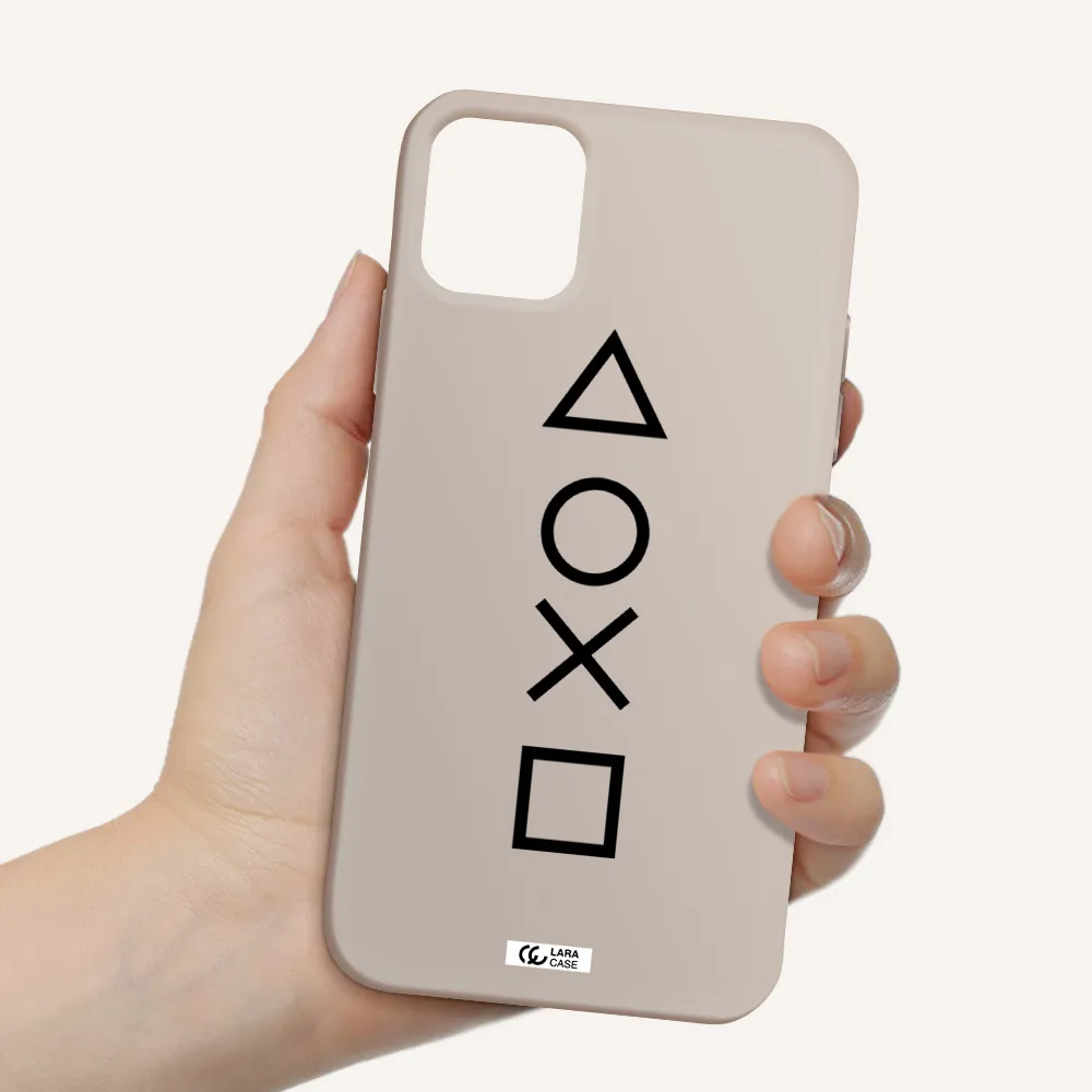 a black and white symbol Apple iPhone 11 Silicone Stone Case