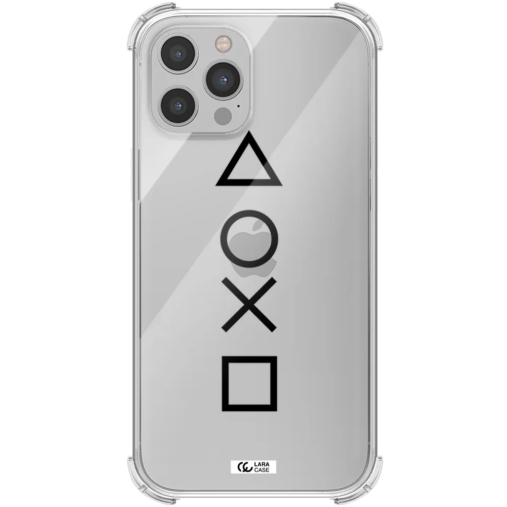 a black and white symbol Apple iPhone 12 pro max Clear PC Case