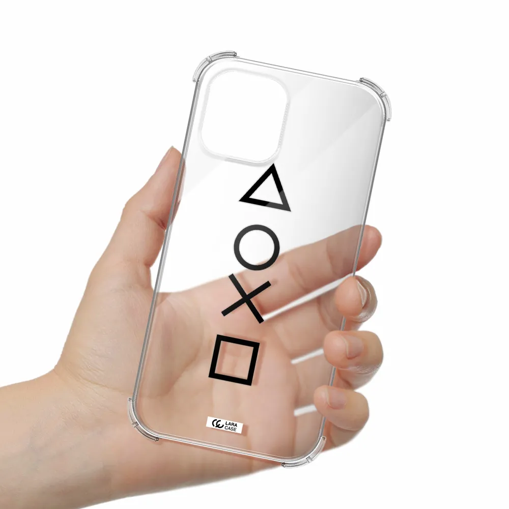 a black and white symbol Apple iPhone 12 pro max Clear PC Case