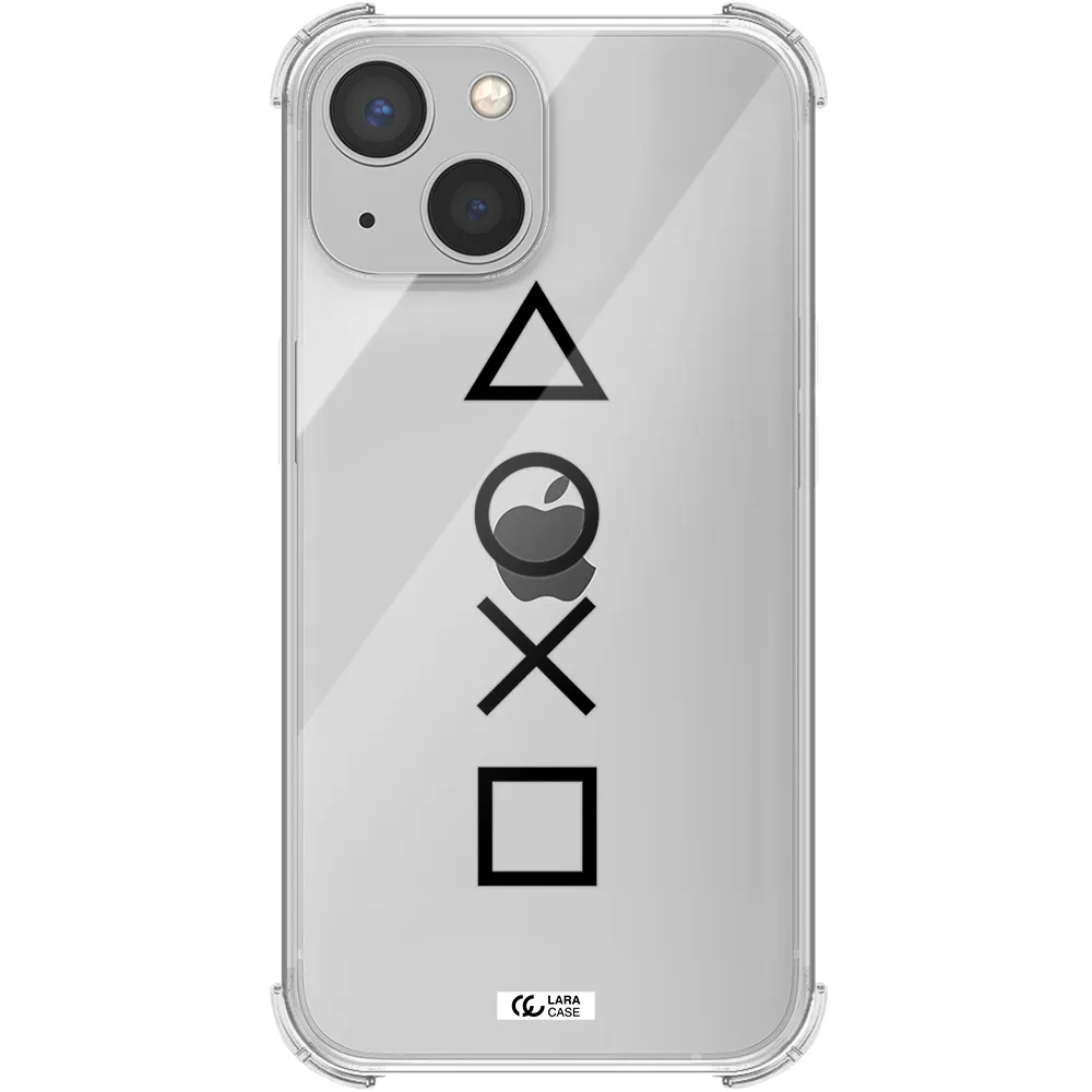 a black and white symbol Apple iPhone 13 mini Clear PC Case