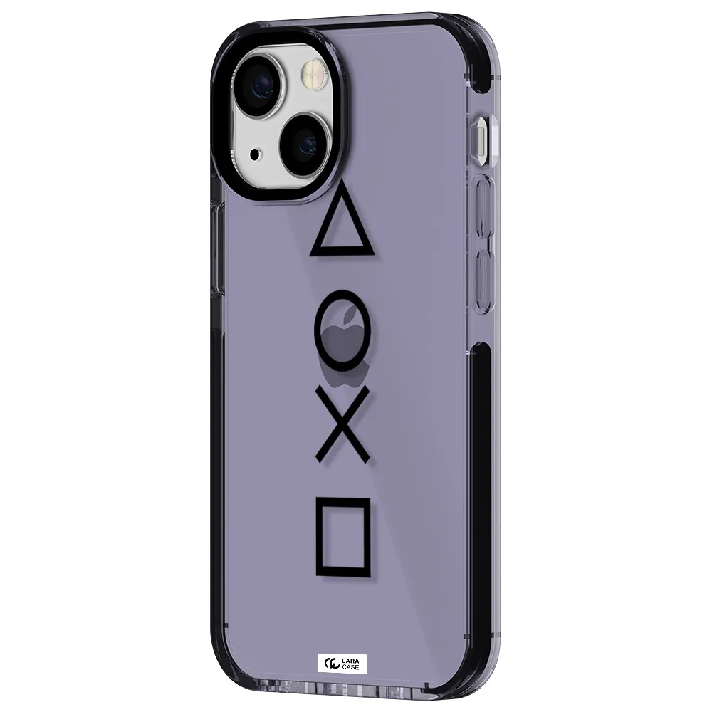 a black and white symbol Apple iPhone 13 mini impact Lilac Case