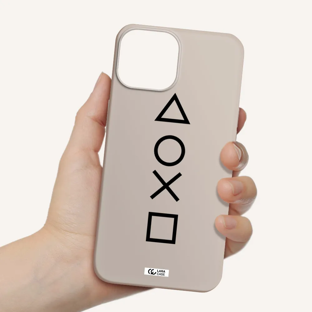 a black and white symbol Apple iPhone 13 mini Silicone Stone Case