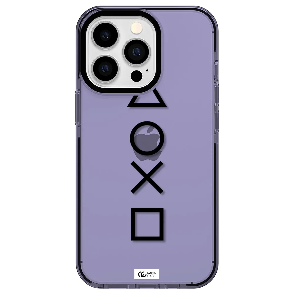 a black and white symbol Apple iPhone 13 Pro impact Lilac Case