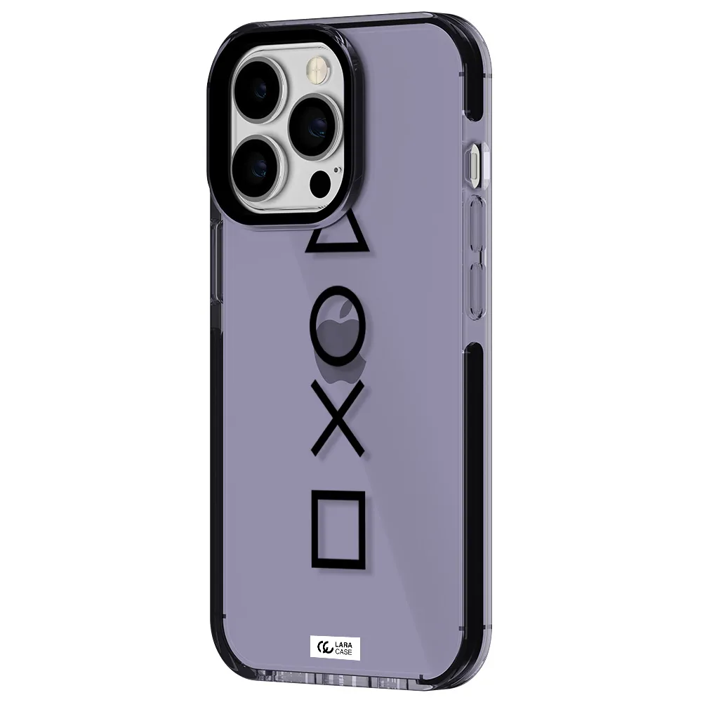 a black and white symbol Apple iPhone 13 Pro impact Lilac Case