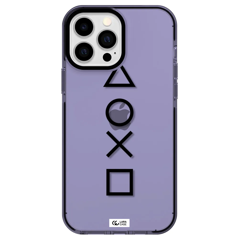 a black and white symbol Apple iPhone 13 Pro Max impact Lilac Case