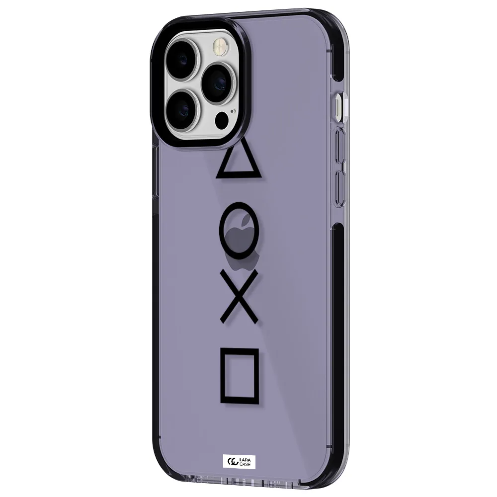 a black and white symbol Apple iPhone 13 Pro Max impact Lilac Case