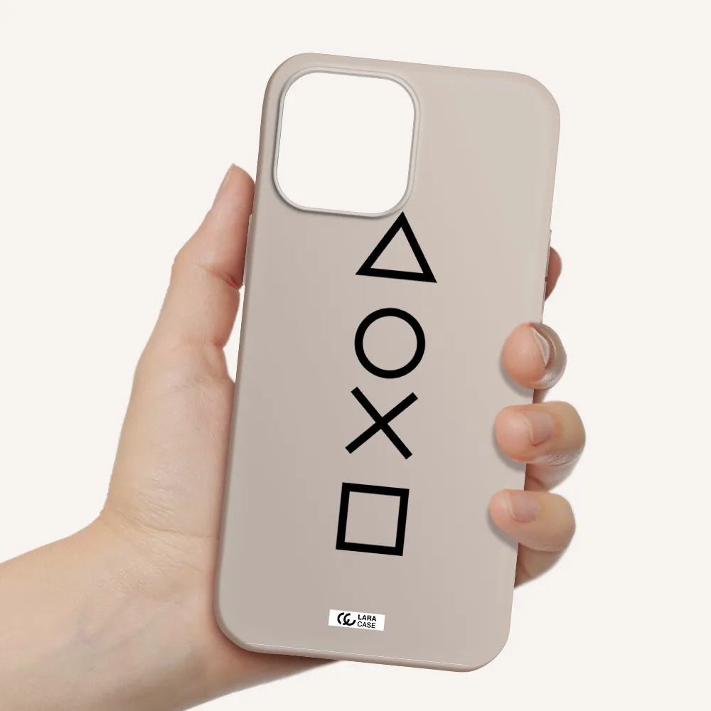 a black and white symbol Apple iPhone 13 Pro Max Silicone Stone Case