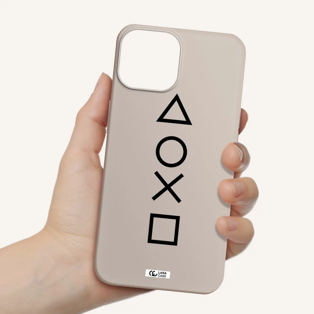a black and white symbol Apple iPhone 13 Silicone Stone Case