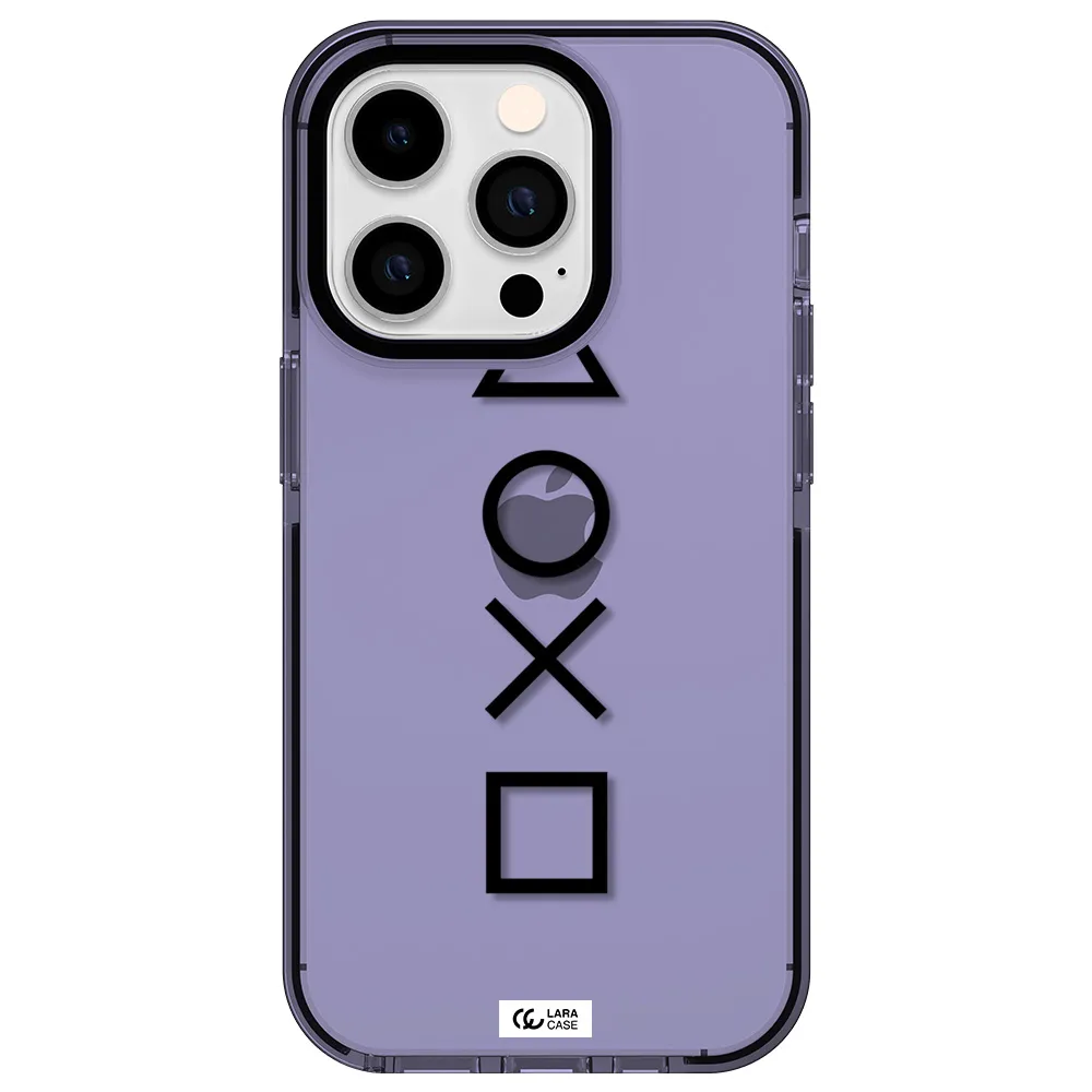 a black and white symbol Apple iPhone 14 pro impact Lilac Case