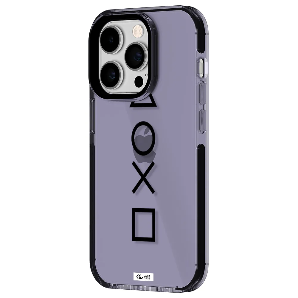 a black and white symbol Apple iPhone 14 pro impact Lilac Case