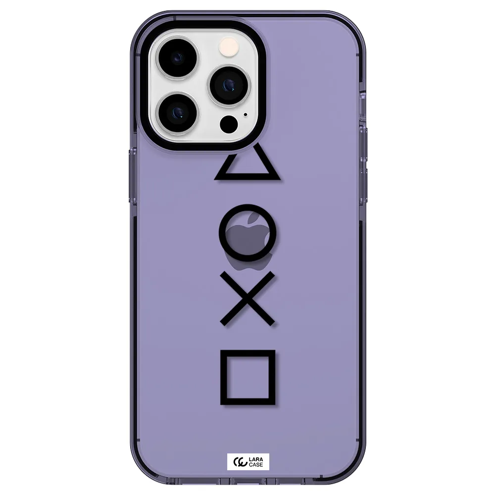 a black and white symbol Apple iPhone 14 pro max impact Lilac Case