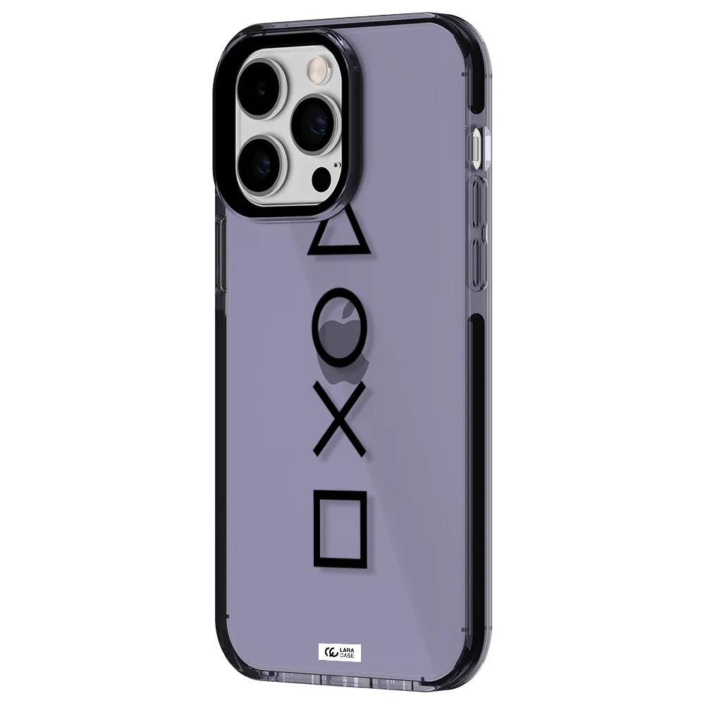 a black and white symbol Apple iPhone 14 pro max impact Lilac Case