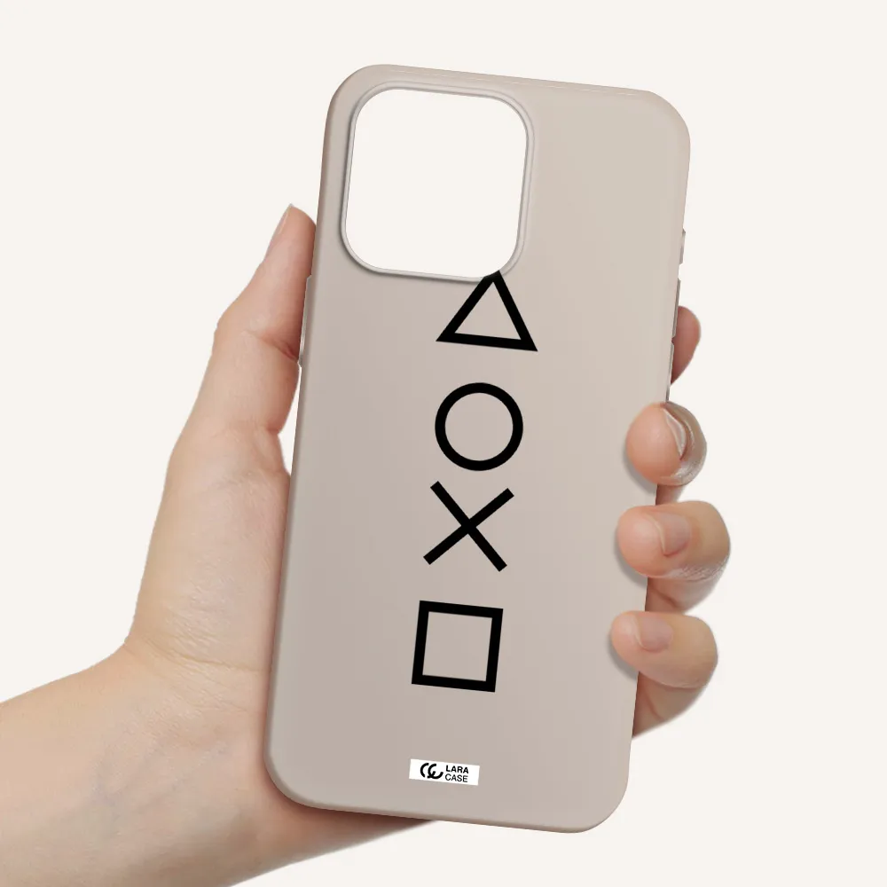 a black and white symbol Apple Iphone 15 Pro max Silicone Stone Case