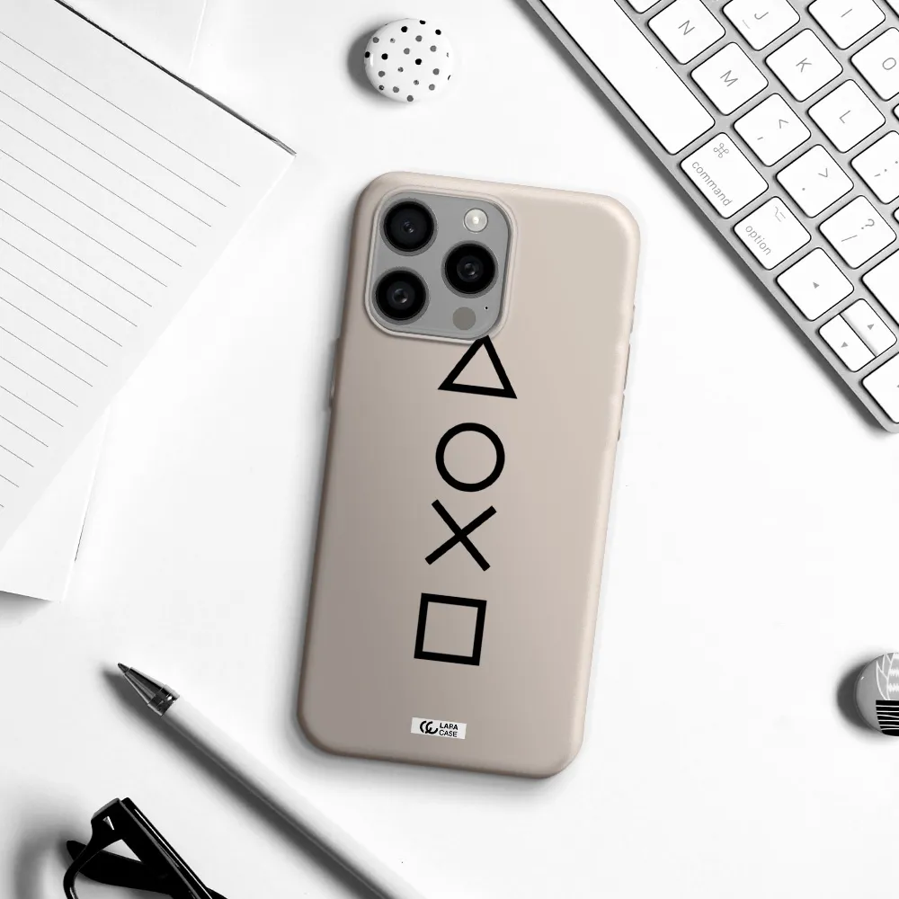 a black and white symbol Apple Iphone 15 Pro max Silicone Stone Case