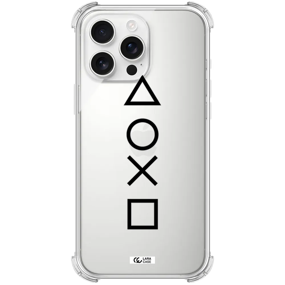 A Black And White Symbol Apple Iphone 16 Pro Max Clear Pc Case