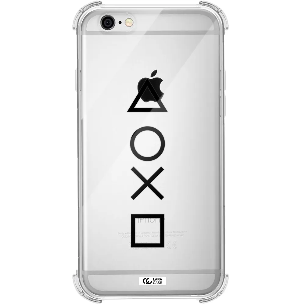 a black and white symbol Apple iPhone 6 Clear PC Case